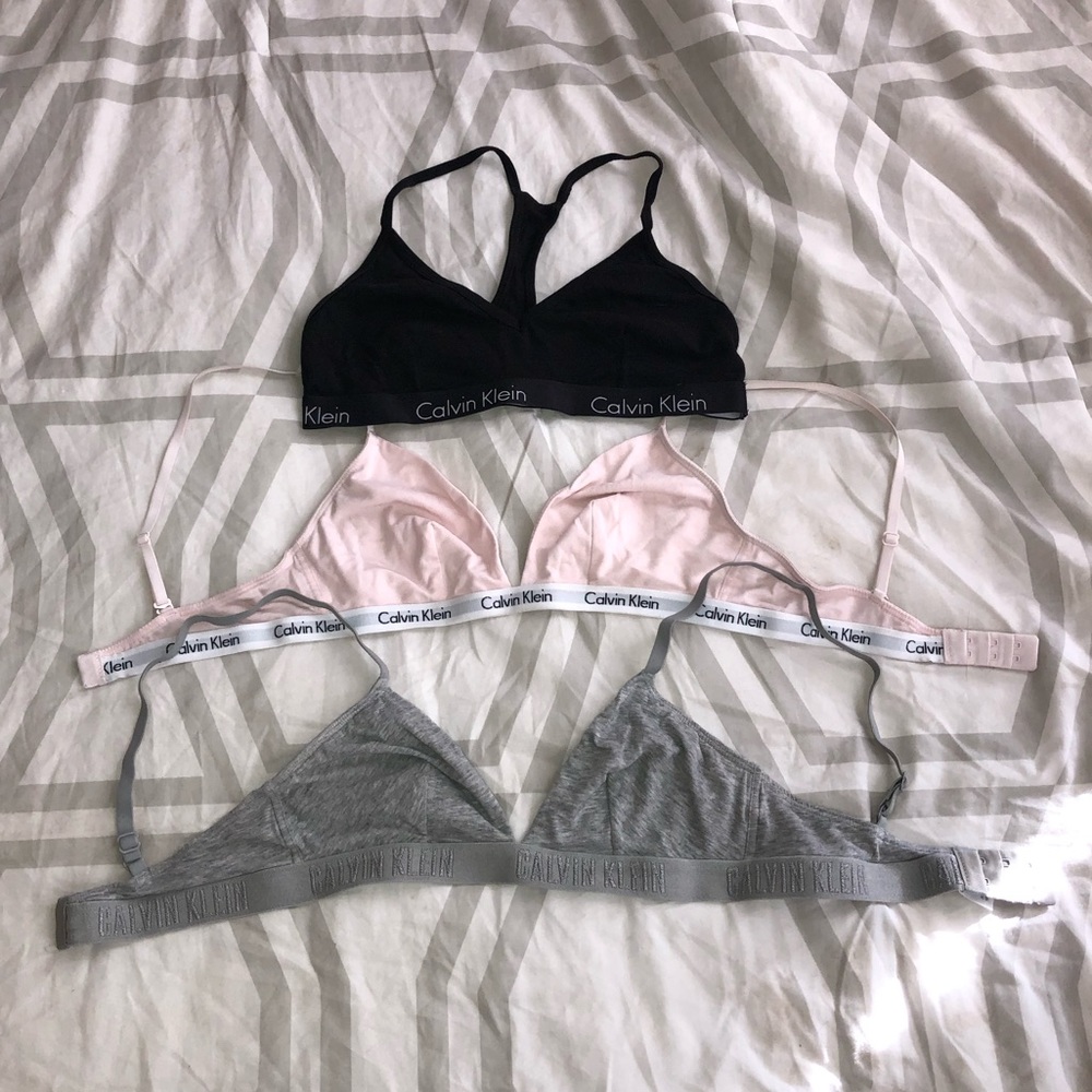 Calvin Klein 3-pack of Bralettes size medium